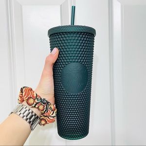 🌲NEW💚 Starbucks Matte Green Jelly Studded Venti Tumbler